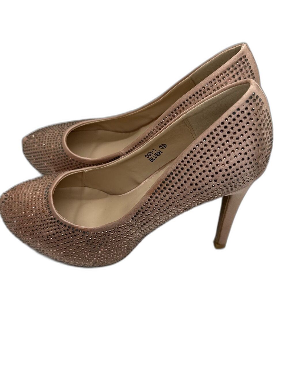 Ranne Stiletto Heels Pumps Rhinestone Embellished Round Toe  Size 7.5 - Picture 10 of 15